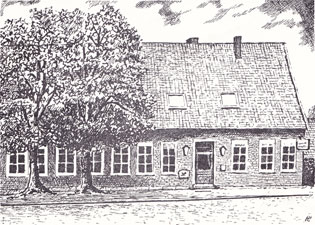 Zeichnung der Gaststätte Sandruper-Baum